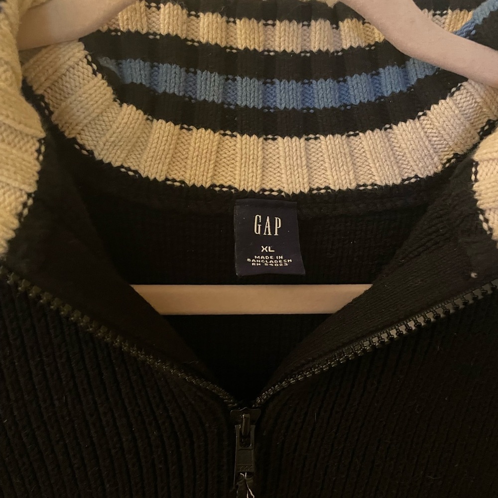 GAP Men’s Half-Zip Rib Mockneck Sweater Size XL - Picture 2 of 4